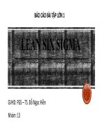 Slide thuyết trình báo cáo bài tập lớn 1 LEAN SIX SIGMA 