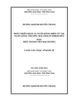Phát triển dịch vụ Ngân hàng điện tử Ngân hàng Thương mại Trách nhiệm hữu hạn Một thành viên Đại Dương