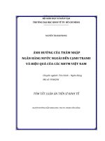 Tóm tắt ảnh hưởng của thâm nhập ngân hàng nước ngoài đến cạnh tranh và hiệu quả của các ngân hàng thương mại việt nam 