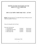 Vận dụng nguyên lý về sự phát triển trong xu hướng cuộc cách mạng công nghiệp 4 0 hiện nay