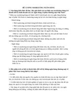 ĐỀ CƯƠNG MARKETING NGÂN HÀNG (có đáp án)