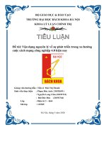 Vận dụng nguyên lý về sự phát triển trong xu hướng cuộc cách mạng công nghiệp 4.0 hiện nay