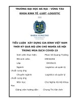 TIỂU LUẬN XÂY DỰNG GIA ĐÌNH VIỆT NAM THỜI KỲ QUÁ ĐỘ LÊN CHỦ NGHĨA XÃ HỘI TRONG MÙA DỊCH COVID-19
