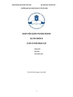 Nhập mô quản trịnh kinh doanh dự án ly bã cà phê