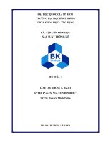 BÀI TẬP LỚN MÔN HỌC XÁC SUẤT THÔNG KÊ