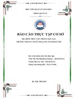 Báo cáo thực tập cơ sở (Ngành Quản lý giáo dục) tại phòng đào tạo trường Trung cấp kỹ thuật đa ngành Hà Nội.
