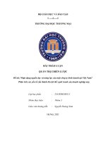 BÀI THẢO LUẬN QUẢN TRỊ CHIẾN LƯỢC Đề tài Nhận dạng nguồn lực và năng lực của một công ty kinh doanh tại Việt Nam Phân tích các yếu tố cấu thành lên lợi thế cạnh tranh của doanh nghiệp này