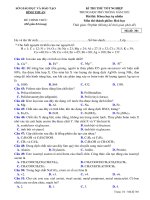 Đề thi thử tốt nghiệp THPT năm 2022 môn Hóa học có đáp án - Trường THPT Lý Thường Kiệt