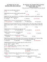 Đề thi thử tốt nghiệp THPT năm 2022 môn Hóa học có đáp án - Trường THPT Trần Thị Tâm