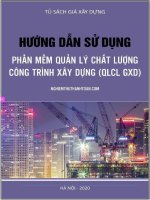 Hướng dẫn sử dụng phần mềm QUẢN LÝ CHẤT LƯỢNG Gía xây dựng mới nhất 2022