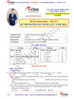 HTT  đề ĐÁNH GIÁ NĂNG lực hà nội FULL kèm GIẢI CHI TIẾT 