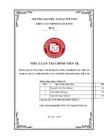 TIỂU LUẬN tài CHÍNH TIỀN tệ TỔNG QUAN về CUỘC CÁCH MẠNG CÔNG NGHIỆP lần THỨ tư (CMCN 4 0) và ẢNH HƯỞNG của nó đến THỊ TRƯƠNG TIỀN tệ 