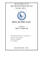 BÁO cáo TIỂU LUẬN tên đề tài điện tử THÔNG TIN 