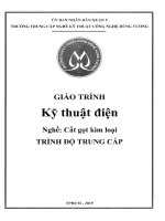 Giáo trình Kỹ thuật điện (Nghề: Cắt gọt kim loại - Trung cấp) - Trường TCN Kỹ thuật công nghệ Hùng Vương