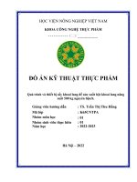 ĐỒ án kỹ THUẬT THỰC PHẨM quá trình và thiết bị sấy khoai lang để sản xuất bột khoai lang năng suất 500 kg nguyên liệuh  