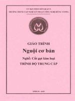 Giáo trình Nguội cơ bản (Nghề: Cắt gọt kim loại - Trung cấp) - Trường TCN Kỹ thuật công nghệ Hùng Vương