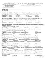 Đề thi thử tốt nghiệp THPT năm 2022 môn Tiếng Anh có đáp án - Trường THPT Hướng Phùng