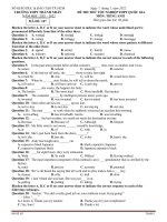 Đề thi thử tốt nghiệp THPT năm 2022 môn Tiếng Anh - Trường THPT Thành Nhân (Lần 1)