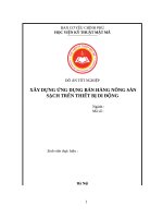 ĐATN xây DỰNG ỨNG DỤNG bán NÔNG sản SẠCH