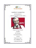 NGHIÊN CỨU MARKETING ĐỀ TÀI NGHIÊN CỨU Nghiên cứu về thái độ phục vụ của nhân viên KFC