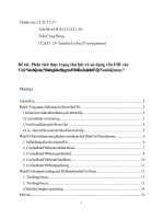 Đề tài Phân tích thực trạng thu hút và sử dụng vốn FDI vào Việt Nam hiện nay? Đánh giá tác động của FDI đến nền kinh tế Việt Nam hiện nay