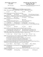Đề thi giữa học kì 2 môn Vật lí lớp 10 năm 2020-2021 có đáp án - Sở GD&ĐT Bắc Ninh