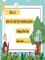 Giáo án NGữ văn 6 bài bàn về nhân vật thánh gióng sách chân trời sáng tạoi 