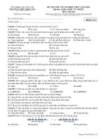 Đề thi thử tốt nghiệp THPT năm 2022 môn Sinh học có đáp án - Trường THPT Đông Hà (Lần 1)