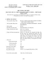 ĐỀ CƯƠNG CHI TIẾT HỌC PHẦN: ĐỒ ÁN 2 THIẾT KẾ HỆ ĐIỀU KHIỂN TỰ ĐỘNG – THIẾT BỊ ĐO THÔNG MINH