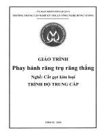 Giáo trình Phay bánh răng trụ răng thẳng (Nghề: Cắt gọt kim loại - Trung cấp) - Trường TCN Kỹ thuật công nghệ Hùng Vương