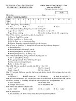 Đề thi giữa học kì 2 môn Vật lí lớp 10 năm 2020-2021 có đáp án - Trường CĐ Nông Lâm Đông Bắc