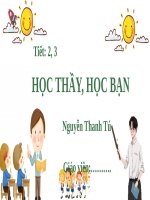 Giáo án ngữ văn 6 bài học thày học bạn sách chân trời sáng tạo 