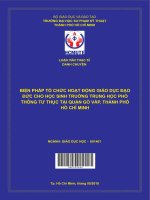 (Luận văn thạc sĩ) biện pháp tổ chức hoạt động giáo dục đạo đức cho học sinh trường trung học phổ thông tư thục tại quận gò vấp, thành phố hồ chí minh 