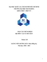 Báo cáo thí nghiệm vật lý bán dẫn