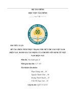 TIỂU LUẬN đề tài PHÂN TÍCH THỰC TRẠNG THU hút FDI vào VIỆT NAM HIỆN NAY  ĐÁNH GIÁ tác ĐỘNG của FDI đến nền KINH tế VIỆT NAM HIỆN NAY 