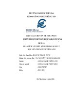 BÁO cáo CHUYÊN đề học PHẦN PHÂN TÍCH THIẾT kế HƯỚNG đối TƯỢNG đề TÀI PHÂN TÍCH và THIẾT kế hệ THỐNG QUẢN lý học VIÊN TRUNG tâm TIẾNG ANH 