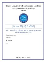 Tìm hiểu và triển khai WSUS, backup and restore trên windows server 2012