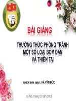BÀI GIẢNG BOM mìn và cách phòng tránh