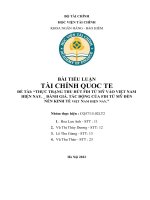 THỰC TRẠNG THU hút FDI từ mỹ vào VIỆT NAM HIỆN NAY  ĐÁNH GIÁ tác ĐỘNG của FDI từ mỹ đến nền KINH tế VIỆT NAM HIỆN NAY 