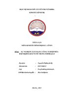TIỂU LUẬN MÔN KINH TẾ CHÍNH TRỊ MÁC – LÊNIN SỰ NGHIỆP CÁCH MẠNG CÔNG NGHIỆP HÓA – HIỆN ĐẠI HÓA ĐẤT NƯỚC TRONG THỜI ĐẠI 4.0