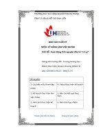 BÁO cáo CUỐI kỳ môn kỹ NĂNG làm VIỆC NHÓM CHỦ đề hoạt động tình nguyện đẩy lùi “cô vy” 