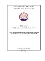 Phòng, chống vi phạm pháp luật trên không gian mạng, đấu tranh chống vấn nạn tin giả trong tình hình COVID