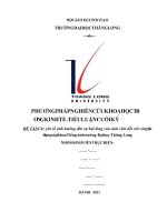 PHƯƠNG PHÁP NGHIÊN CỨU KHOA HỌC TRONG KINH TẾ - TIỂU LUẬN CUỐI KỲ ĐỀ TÀI Các yếu tố ảnh hưởng đến hài lòng sinh viên công tác đào tạo khoa Tiếng Anh trường Đại học Thăng Long