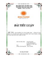 ĐỀ TÀI QUAN ĐIỂM CỦA CHỦ NGHĨA MÁC – LÊNIN VỀ GIA ĐÌNH VÀ VẤN ĐỀ XÂY DỰNG GIA ĐÌNH VIỆT NAM TRONG THỜI KỲ QUÁ ĐỘ LÊN CHỦ NGHĨA XÃ HỘI