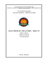 Giáo trình Kỹ thuật điện – Điện tử (Nghề: Cơ điện tử - Trung cấp) - Trường CĐ nghề Việt Nam - Hàn Quốc thành phố Hà Nội