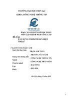 BÁO cáo CHUYÊN đề học PHẦN môn lập TRÌNH WEB NÂNG CAO đề TÀI xây DỰNG WEBSITE bán điện THOẠI 