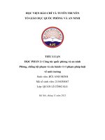 Phòng, chống tội phạm và các hành vi vi phạm pháp luật về môi trường