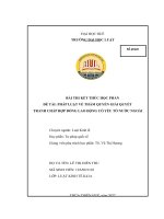 BÀI THI KẾT THÚC HỌC PHẦN ĐỀ TÀI PHÁP LUẬT VỀ THẨM QUYỀN GIẢI QUYẾT TRANH CHẤP HỢP ĐỒNG LAO ĐỘNG CÓ YẾU TỐ NƯỚC NGOÀI