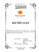 ĐỀ TÀI QUAN ĐIỂM CỦA CHỦ NGHĨA MÁC – LÊNIN VỀ GIA ĐÌNH VÀ VẤN ĐỀ XÂY DỰNG GIA ĐÌNH VIỆT NAM TRONG THỜI KỲ QUÁ ĐỘ LÊN CHỦ NGHĨA XÃ HỘI