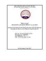 Vấn đề an toàn thông tin trên không gian mạng việt nam hiện nay giải pháp bảo đảm an toàn thông tin trong thời đại mới